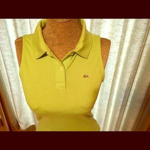 Lacoste size 40 sleeveless polo